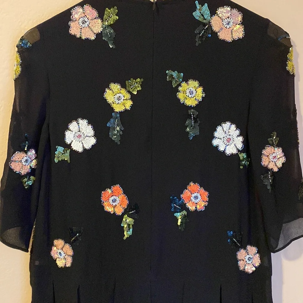 Needle&thread embellished black floral Locket dress size 2 - Picture 10 of 13